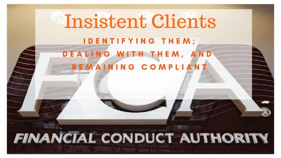 fca conduct rules cobs insistent client sales process